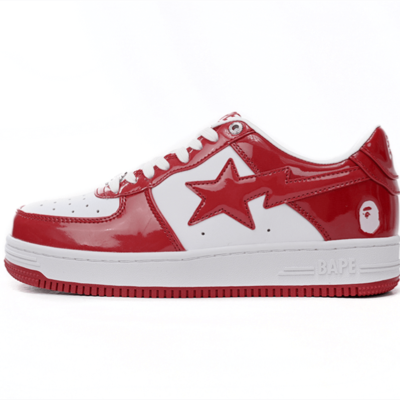 1170 191 022 A Bathing Ape Bape Sta Low Red And White Mirror Surface