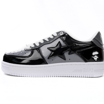 1H20 191 046 A Bathing Ape Bape Sta Low Black Grey Baolan