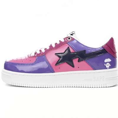 1H20 191 046 A Bathing Ape Bape Sta Low Purple Mirror Surface